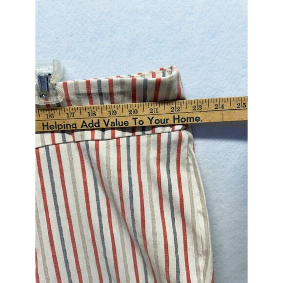 Zac & Rachel Womens Striped Pull-On Capris 24W - Picture 2 of 5